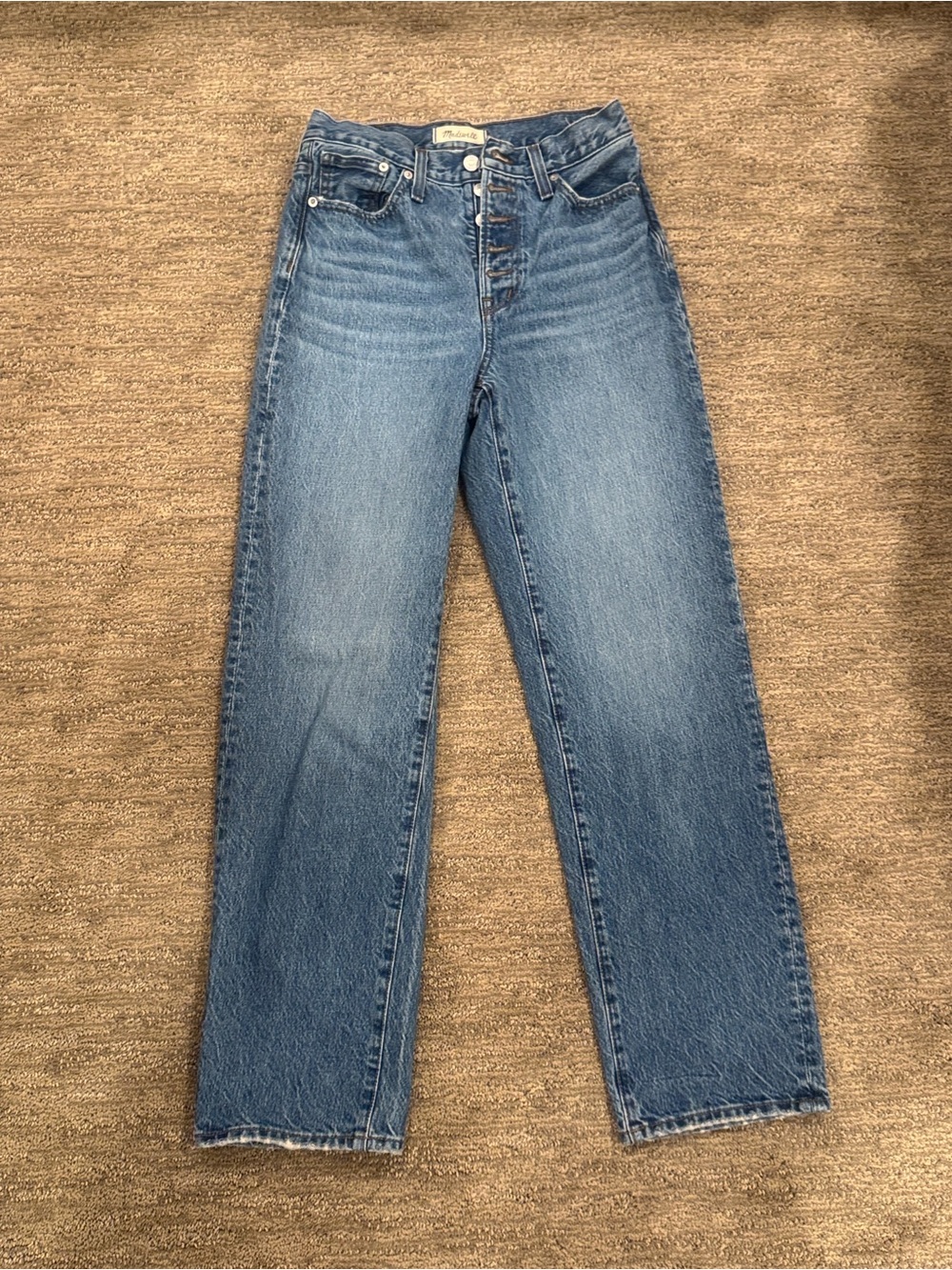 Classic High-Rise Straight Leg Jeans - Blue
